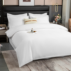 Ensemble <span class=keywords><strong>de</strong></span> draps <span class=keywords><strong>de</strong></span> <span class=keywords><strong>lit</strong></span> Queen size en coton 100% blanc <span class=keywords><strong>de</strong></span> luxe 5 étoiles, linge <span class=keywords><strong>de</strong></span> <span class=keywords><strong>lit</strong></span> d'hôtel, <span class=keywords><strong>taille</strong></span> King, 60 fils, draps <span class=keywords><strong>de</strong></span> <span class=keywords><strong>lit</strong></span> d'hôtel, qualité hôtelière - Product Image 1