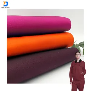 Jinda textiles 100% cotone elasticizzato 16*12 108*56 twill di cotone o tessuto da trapano per uomo abbigliamento da lavoro tessuto uniforme industriale