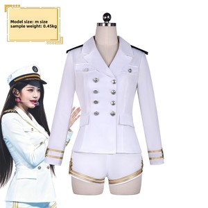 En Stock, Disfraz de Cosplay Estilo Uniforme Naval de Jang <span class=keywords><strong>Wonyoung</strong></span>, Traje Blanco y Negro para Conciertos y Cosplay - Product Image 3