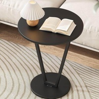 Table d'appoint minimaliste moderne avec structure métallique, mobilier de maison pour salon, chambre, canapé, table de chevet, sans assemblage, pour salon de thé ou salle d'attente