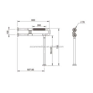 Maniglia di Sicurezza <span class=keywords><strong>per</strong></span> WC in TPE Antiscivolo, Temperatura Costante, Design Moderno - Product Image 3