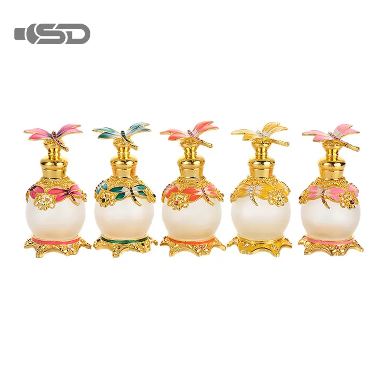 Carro Perfume Garrafa De Vidro 15ml 25ml Árabe Handmade Perfume Atacadistas Em Dubai Personalizado Colorido Perfume Garrafa De Vidro