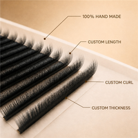 Cils individuels professionnels à rangée serrée pour greffe, ultra-doux, à racine stable, spécial salon, haute qualité CC 0.03