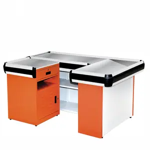 YD-R0016 Flexible Store Supermarket Stainless Steel Cashier Counter Retail Design Cashier Counter For Sale