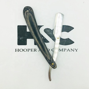 Barber <b>Razor</b> High Quality <b>Straight</b> Shaving <b>Razor</b> with wood handle Black Pakka wood handle barber <b>razor</b> - Product Image 2