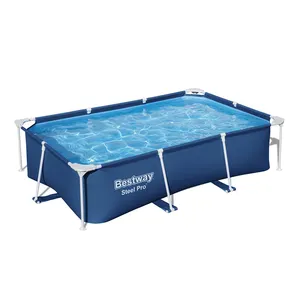 Cara terbaik 56403 piscina bahan pvc keluarga menyenangkan dilepas portabel luar ruangan kolam renang persegi panjang untuk orang dewasa