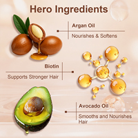 Masker Rambut Minyak Argan OEM untuk Rambut Kering Formula Perawatan Intensif Anti Frizz Kondisioner Mendalam OEM Label Pribadi Masker Rambut Biotin