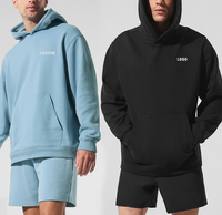 Ensemble de survêtement unisexe de haute qualité personnalisé pour hommes, sweat-shirt et short en coton éponge 380g, imprimé à l'écran, streetwear de printemps