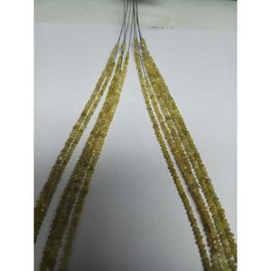 Perles de Diamant Brut Naturel Jaune Non Taillé en Éclats, Pierres Précieuses de 3mm-5mm, Fil de 20 Carats pour la Fabrication de Bijoux, Prix de Gros - Product Image 3