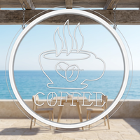 Enseigne néon LED personnalisable en acrylique pour café, salon ou salle de thé – Nouveauté du soir