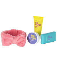 Vente en gros d'usine, mini coffret cadeau de spa pour le bain, contient gel douche, lotion pour le corps, savon de bain et bandeau pour cheveux pour adolescents