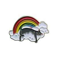 Usines chinoises vente chaude petits pains chauds arc-en-ciel chat épinglette personnalisé métal émail doux vêtements chapeau accessoires LGBT épinglettes