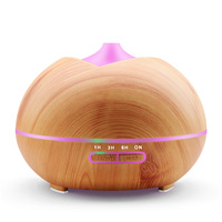 Offre Spéciale humidificateur d'air à ultrasons 400Ml diffuseur d'aromathérapie diffuseur d'huile essentielle électrique de Grain de bois pour la maison domestique