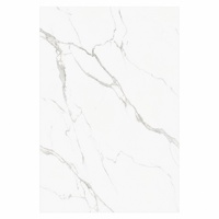 Dalle de pierre frittée grecque blanche polie avec veine grise subtile pour comptoir, mur, sol, hôtel, villa, intérieur