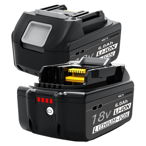 อะไหล่เปลี่ยน BL1860B 6.0Ah 18V สำหรับแบตเตอรี่ Makita BL1860 BL1860B BL1850 BL1840B LXT-400พร้อมไฟ LED - Product Image 1