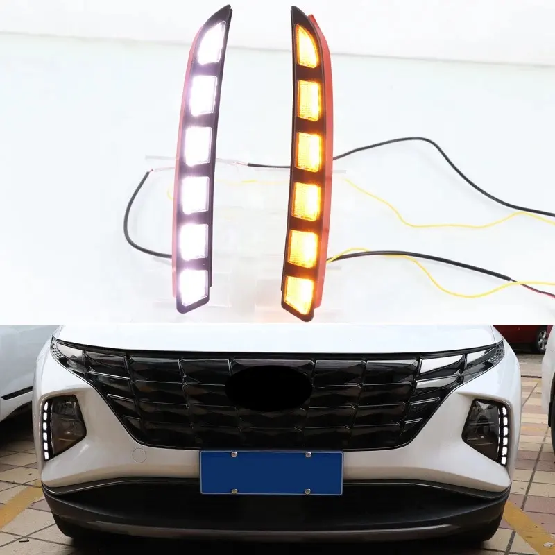 WZXD LED Nebel Fahr licht Auto DRL Tagfahrlicht Stoßstange Scheinwerfer Auto Tuning Für Hyundai Tucson 2022 2021