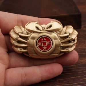 Figura de Cangrejo de Latón, Metal Sólido, Decoración Feng Shui, Símbolo de Riqueza, Artesanía con Forma de Animal, Regalo - Product Image 3