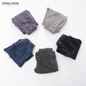 Ağır boy özel dev asit yıkama <span class=keywords><strong>Sweatpants</strong></span> Baggy 380 Gsm düz özelleştirilmiş geniş bacak erkekler <span class=keywords><strong>Sweatpants</strong></span> pantolon - Product Image 3