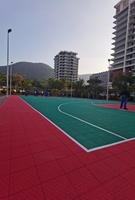 Dalles de sol TPE antidérapantes et amortissantes, couleur personnalisée, logo linéaire, revêtement de sol sportif emboîtable, faible exigence de hauteur au sol