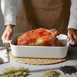 Ensemble de plats à pâtisserie en porcelaine blanche mate pour la cuisine, moule à pain antiadhésif, <span class=keywords><strong>plat</strong></span> de cuisson rectangulaire, ensemble de plats à pâtisserie durables - Product Image 3
