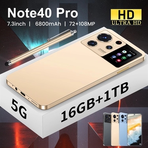 Teléfono Inteligente Design Note 40 Pro 16+1TB 5G, Pantalla <span class=keywords><strong>de</strong></span> 7.3 Pulgadas, Desbloqueado, Doble SIM, 5G, HD, OEM, Nuevo, Oferta - Product Image 1