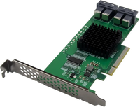 Adaptador interno con cable Fervit PCIe X8 PEX8724 de 4 puertos SFF8643