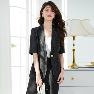 Women's Suit Set Light Weight Breathable Polyester 3D Pattern Casual Professional Spring Summer Wear - Product Image 3