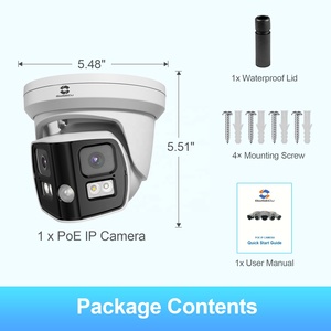 Caméra IP PoE 4K GWSECU 16MP 2x 8MP Objectif double extérieur Audio bidirectionnel Capteur Sony Starvis Protection de périmètre IA Vision nocturne couleur - Product Image 6