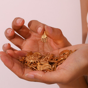 Модное не запятнать прелести для изготовления ювелирных изделий из нержавеющей стали 18k Позолоченные Подвески высокого качества крест кулон Иисус кулон - Product Image 3