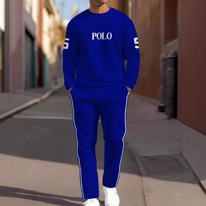 ชุดกีฬาลำลองคอกลมแขนยาวสำหรับผู้ชาย, ชุด<span class=keywords><strong>2</strong></span>ชิ้นสำหรับฤดูใบไม้ผลิและฤดูใบไม้ร่วง - Product Image 1