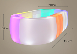 Barra iluminada led de plástico, <span class=keywords><strong>mesa</strong></span> de cóctel luminosa, comercial, portátil - Product Image 6