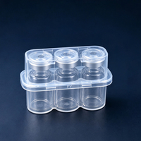 Boîtes en plastique PP transparentes de 3 ml à 10 ml en gros - Étuis de rangement de voyage pour flacons de peptides - OEM disponible - Logo personnalisé OEM disponible