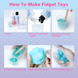 Timesrui 0 ° Squishy gel resistente in gomma siliconica liquida da utilizzare per fare fai da te artigianato gesso arte 1:1 morbido silicone resina squishy - Product Image 6