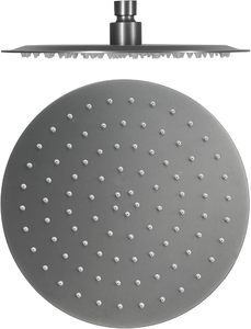 Pommeau de douche rond gris anthracite avec buses <span class=keywords><strong>anti</strong></span>-<span class=keywords><strong>calcaire</strong></span>, 360° °   Pommeau de douche cascade réglable en acier inoxydable - Product Image 1
