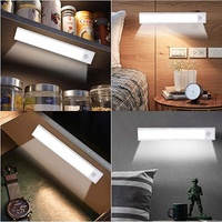 Lampe LED sans fil magnétique moderne à détecteur de mouvement, rechargeable USB-C, étanche, à intensité variable, tactile marche/arrêt, fonctionnant sur batterie