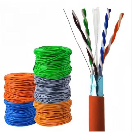 Cable Factory OEM armour FTP Cat6 Cable 305m Box 1000ft Bare Copper Shielded Cat6A Cat6E F/utp Full Copper CCA Lan Network Cable