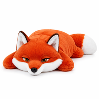 Peluche réaliste renard roux lestée avec fausse fourrure douce, animal en peluche allongé pour soulager l'anxiété et soutenir la thérapie sensorielle