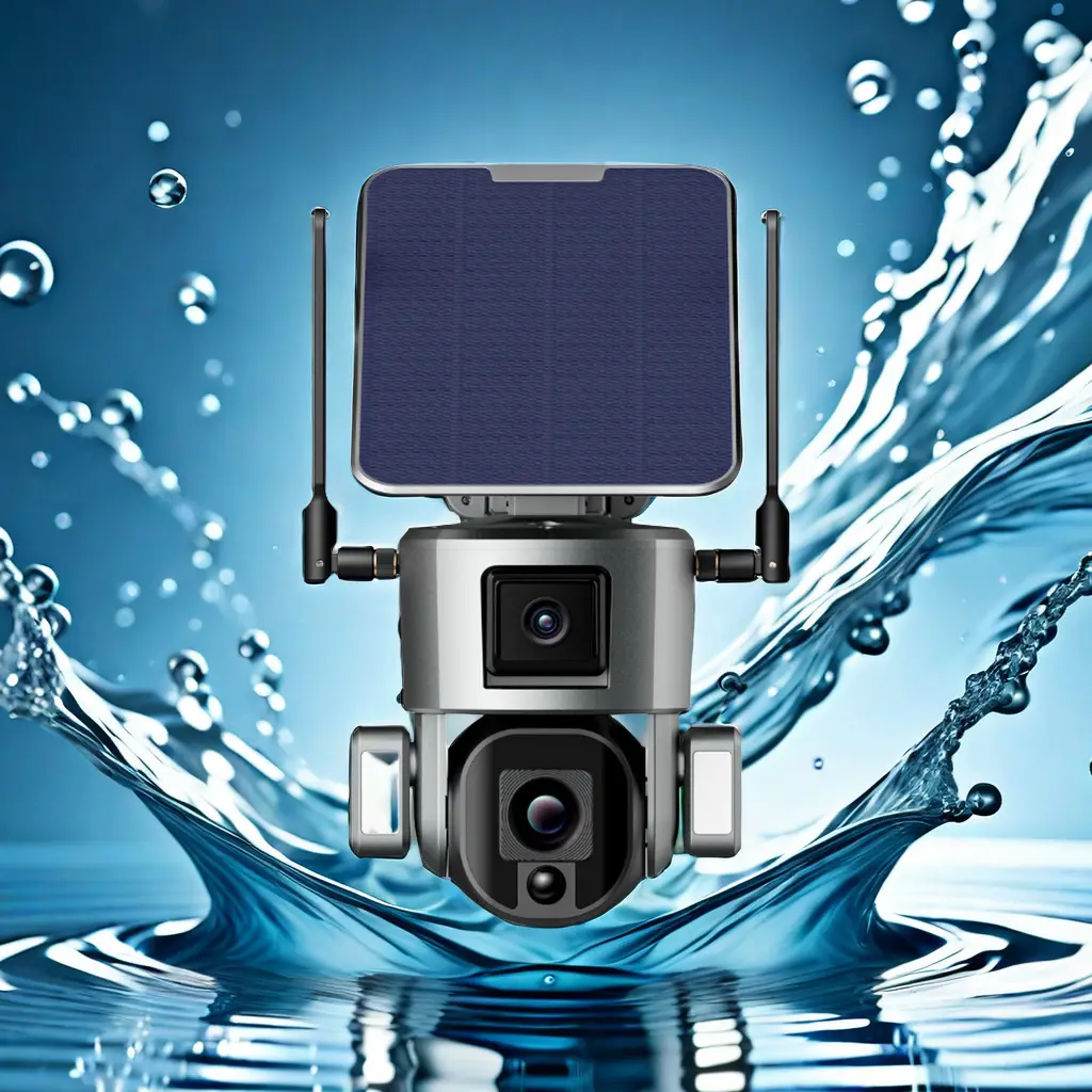 small hd 4k indoor smart ptz floodlight camera solar wifi ip cam