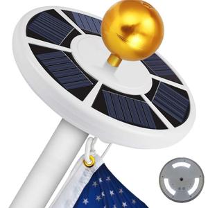 Solar Flagpole Light 111 Led Outdoor Camping Flag <b>Lamp</b> With <b>Remote</b> <b>Control</b> - Product Image 1