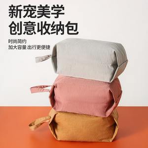 Bolsa de almacenamiento portátil para viaje, para ropa interior, calcetines, cosméticos, color gris con diseño de cremallera - Product Image 5