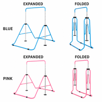 Barre horizontale pliable en acier inoxydable pour enfants, disponible en OEM, hauteur réglable de 85 à 129,5 cm, structure stable et sécurisée pour la maison