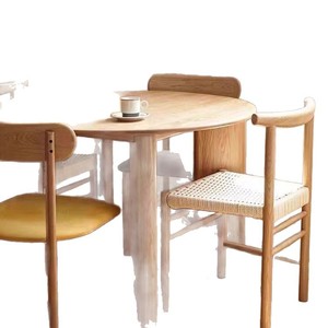 Nordic <b>Solid</b> <b>Wood</b> Round Dining <b>Table</b> Stable Design For Small Apartments And Offices - Product Image 5