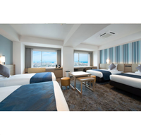 Ensembles de meubles de chambre d'hôtel de luxe personnalisés, quatre lits pour chaîne hôtelière 5 étoiles, projet de motel, usine directe