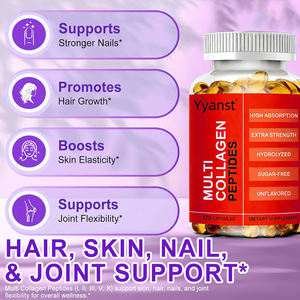 Gélules de collagène hydrolysé OEM/ODM pour femmes adultes : Améliore l'élasticité de la peau, éclaircissant, haute absorption, faible teneur en glucides et en sucre - Product Image 4