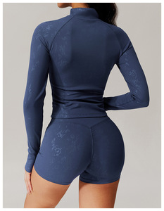 Chaud or séchage rapide serré course <span class=keywords><strong>blazer</strong></span> respirant <span class=keywords><strong>nu</strong></span> sentiment entraînement Fitness Yoga manteau femmes sans couture Yoga veste - Product Image 4