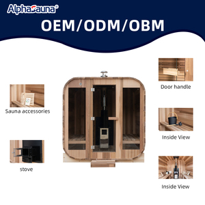 Sauna cuadrada de madera barata para el hogar, sauna al aire libre para hotel, sauna de leña popular - Product Image 4