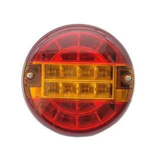 12v/24V Red Amber tail LED Light Stop Turn Signal Tail Lights Lamp for Trucks Cars Trailers Lorry Tractors