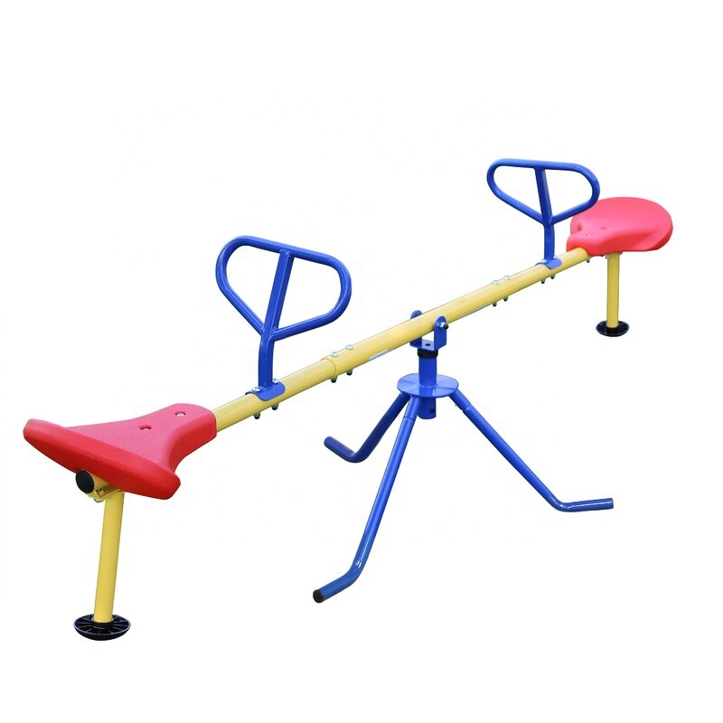 High Quality Outdoor Amusement Park With Game powder-coated steel frame metal swivel teeters totter For Children