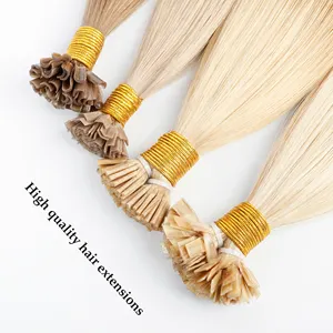 Pre Bonded Flat Tip Remy Hair Extension Italian Keratin I Tip K Tip Hair 100 Russian Human Hair Extensions