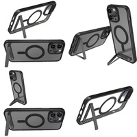 Casing Transparan Magnetik Tahan Lama dengan Penyangga untuk iPhone 15 14 13 12 Plus 11 16 Pro Max 17 Air, Grosir Barang Elektronik